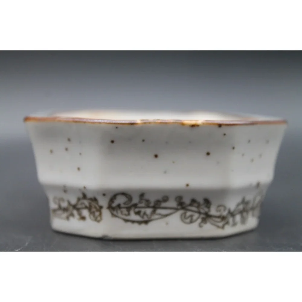 Village Bath Products Soap Dish Speckled Pottery Bath Tray Japan Vintage